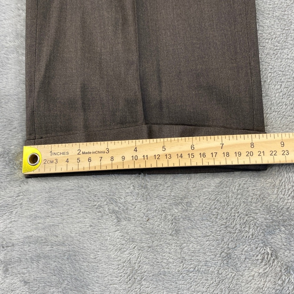 Ermenegildo Zegna Dress Pants Mens 38 Brown 100%‎ Wool 75LB02 Flat Front Luxury - Picture 9 of 14